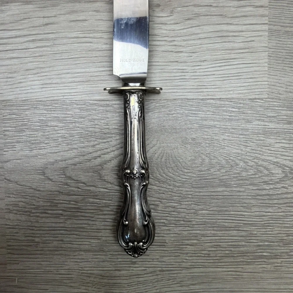Vintage Lot Of 3 Sterling Silver Handle Silverware. Steak Knife, Carving Fork